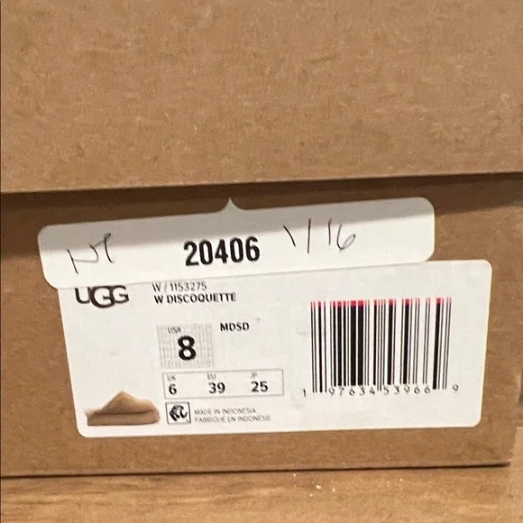 UGG Discoquette Slide Slippers in Mdsd. Size 8M. New. These run small. - Picture 10 of 10